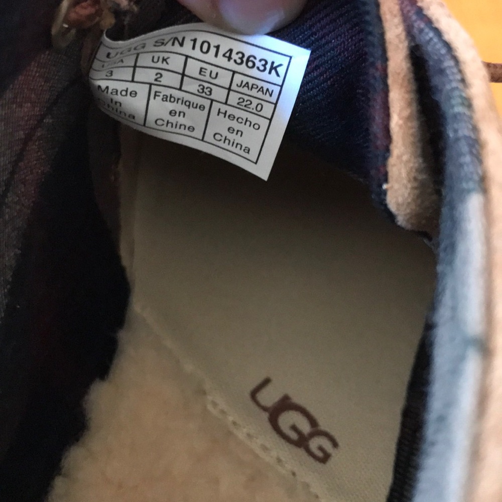 NIB: Ugg Suede Canoe Chestnut, Size 3 - Picture 3 of 3